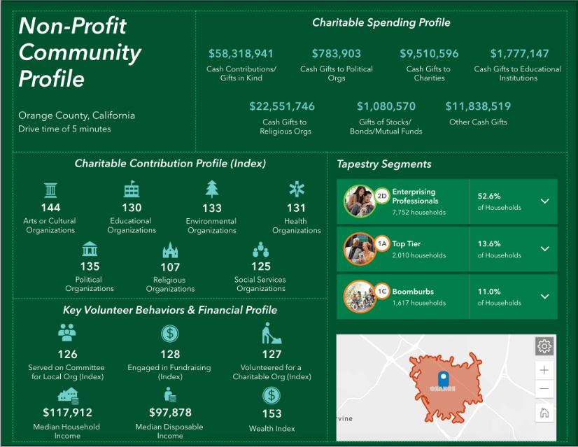 Non-Profit Community Profile infographic template Non-Profit Community Profile infographic template
