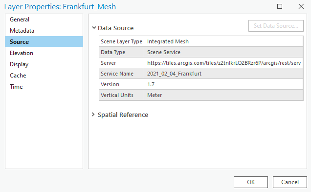 Layer properties dialog