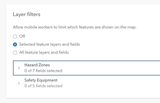 layer filter settings