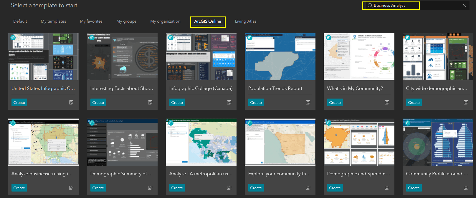 Experience Builder template search Experience Builder template search