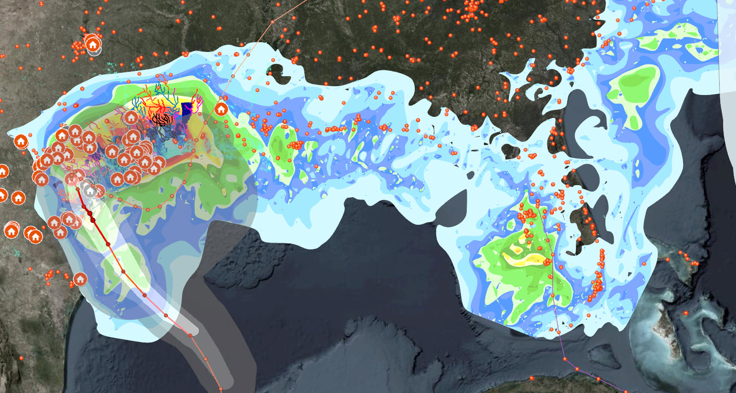 Hurricane Harvey and Hurricane Irma geographic data