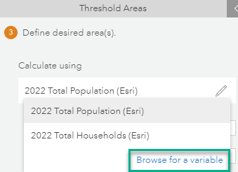 Browse for a variable