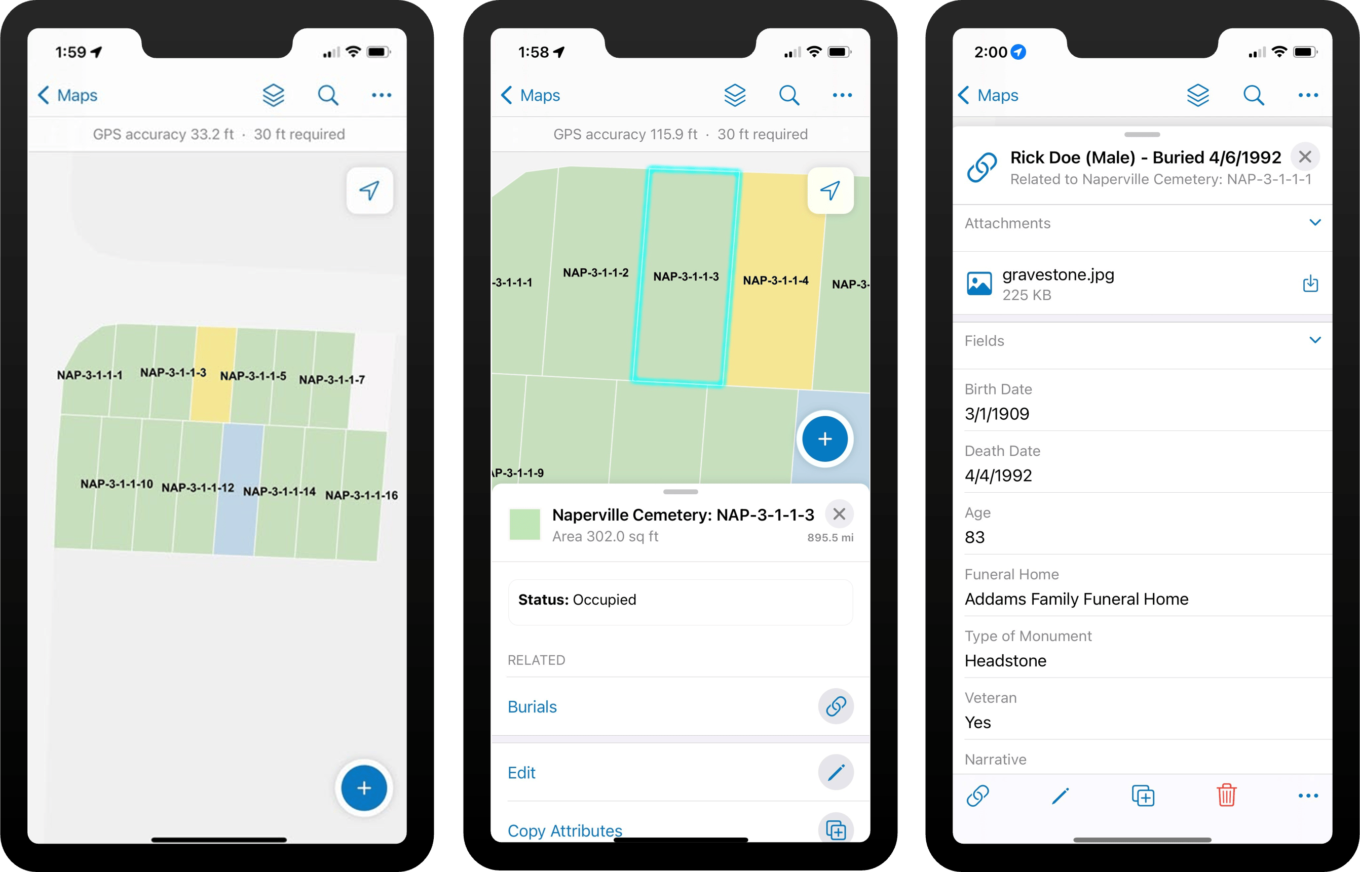 Cemetery Field Map