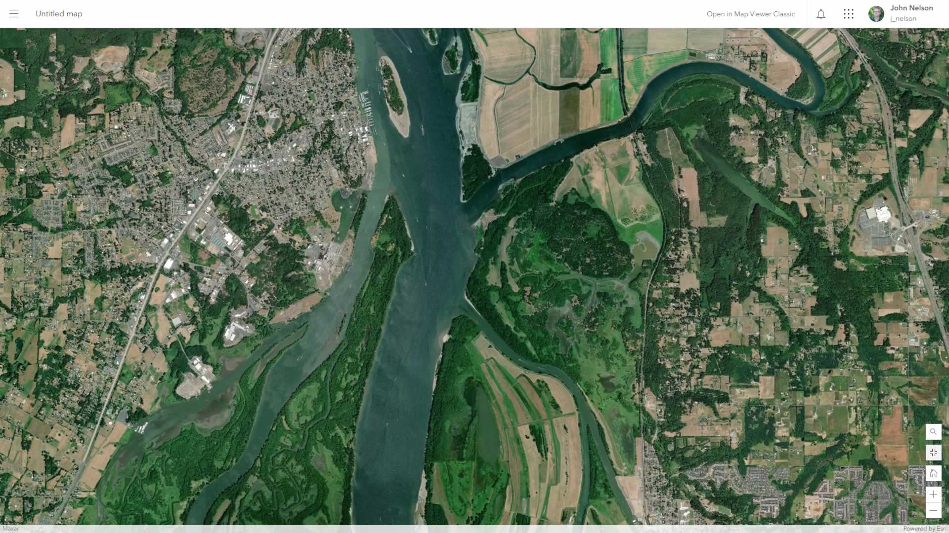 World Imagery basemap, before embossed land effect. World Imagery basemap, before embossed land effect.