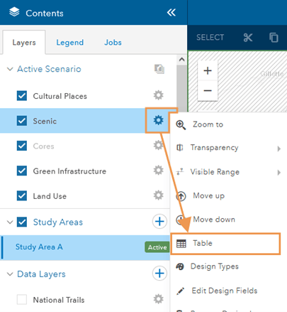 Scenario layer options