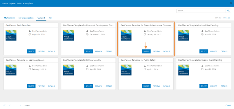 ArcGIS GeoPlanner templates