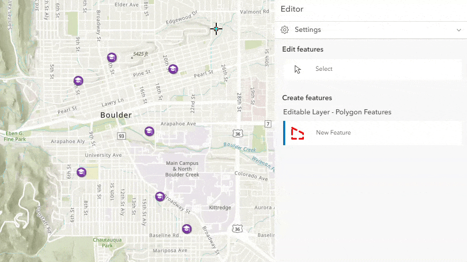 Draw a polygon feature on the map and determine if there is a High School in this area