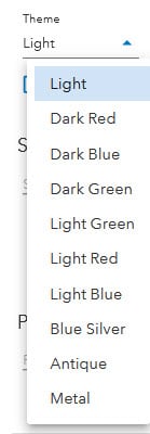Color theme options Color theme options