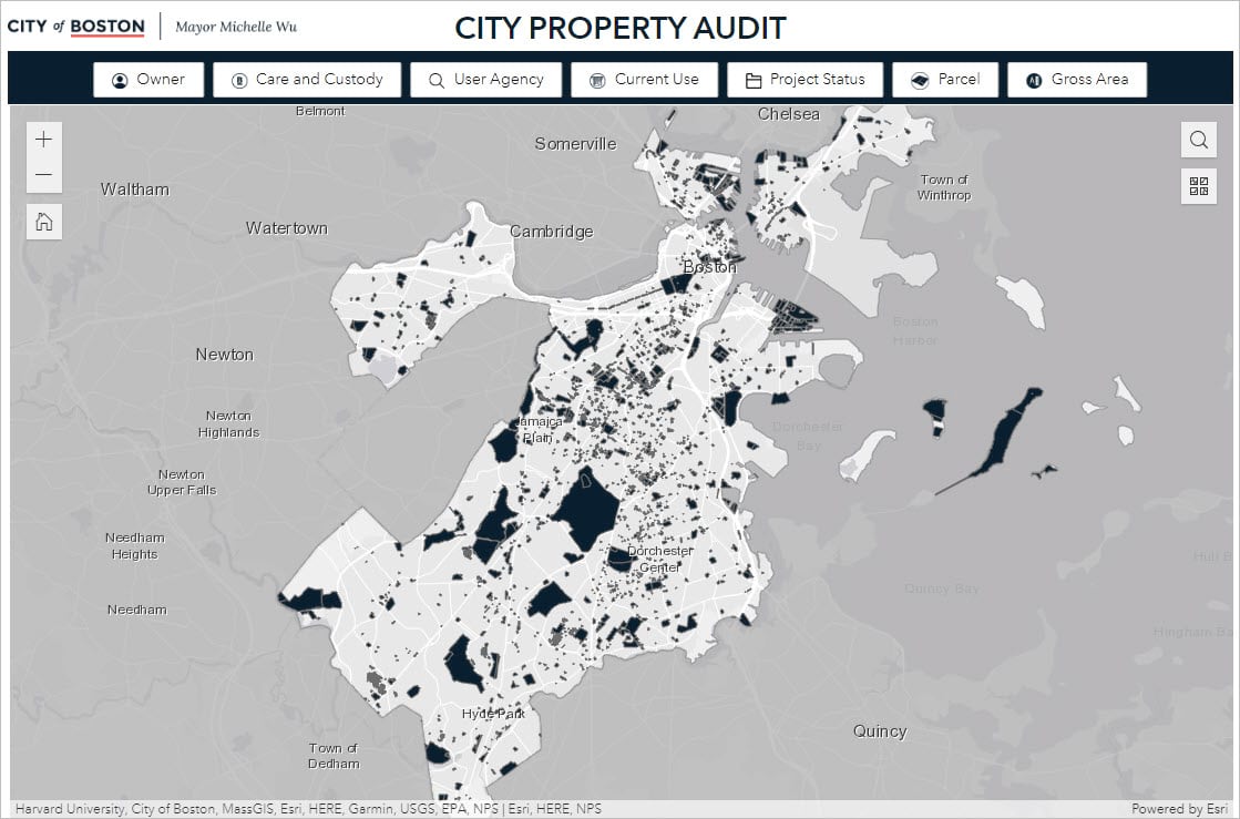 Screenshot of the City Property Audit application