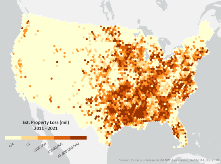 Estimated property loss caused by tornadoes from 2011 to 2021 Estimated property loss caused by tornadoes from 2011 to 2021
