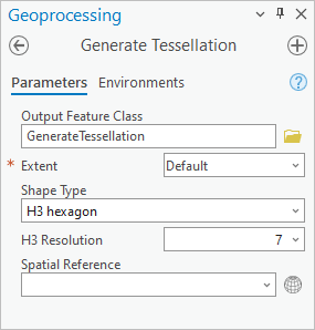 Generate Tessellation tool Generate Tessellation tool