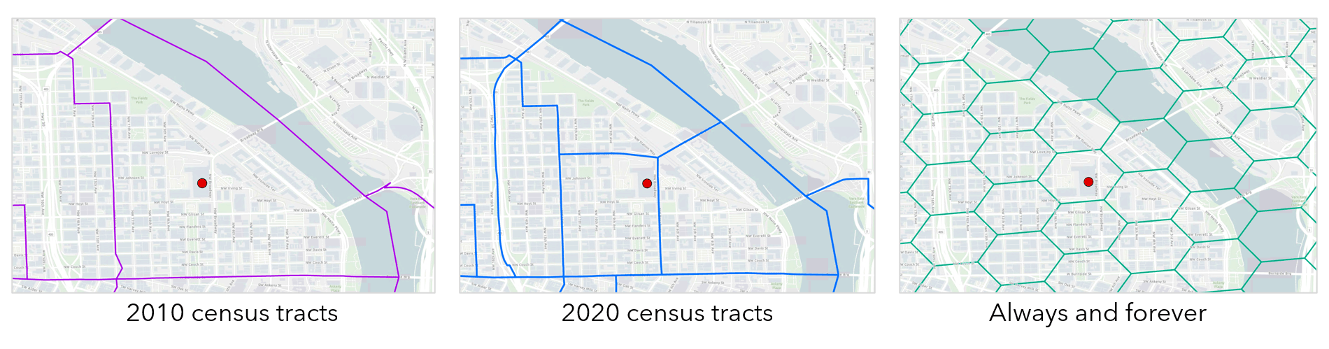 Hexagons remain consistent over time