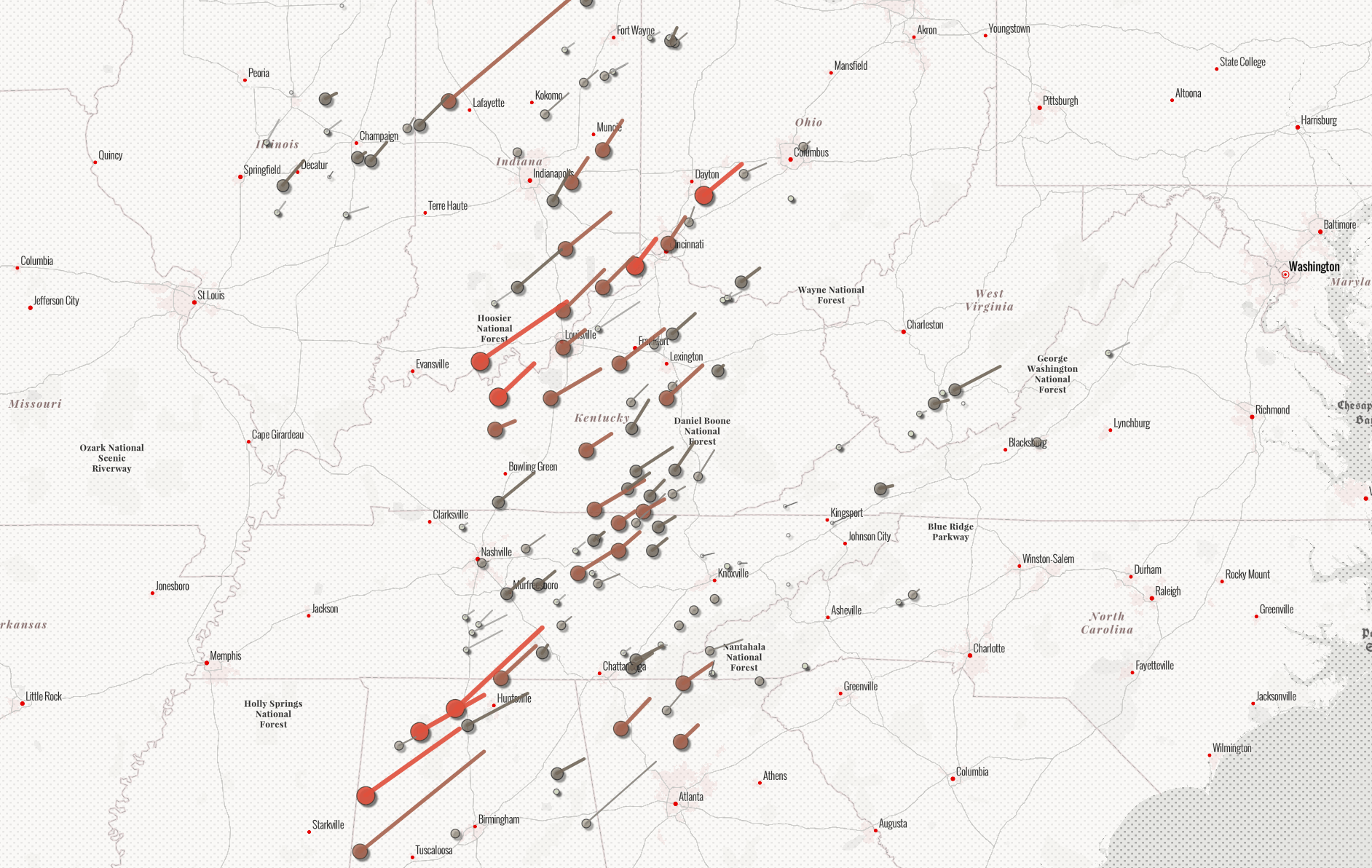 tornado outbreak map tornado outbreak map