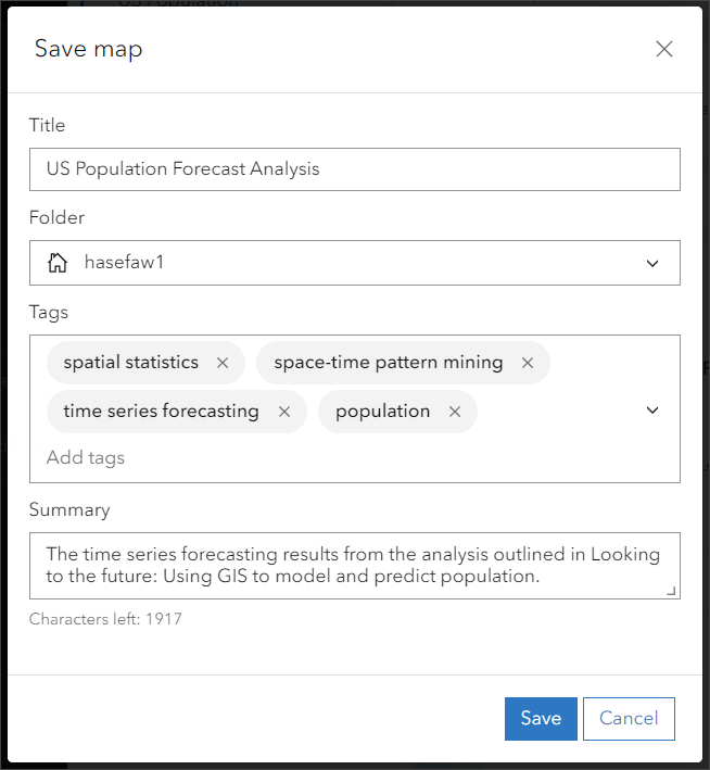 save map settings