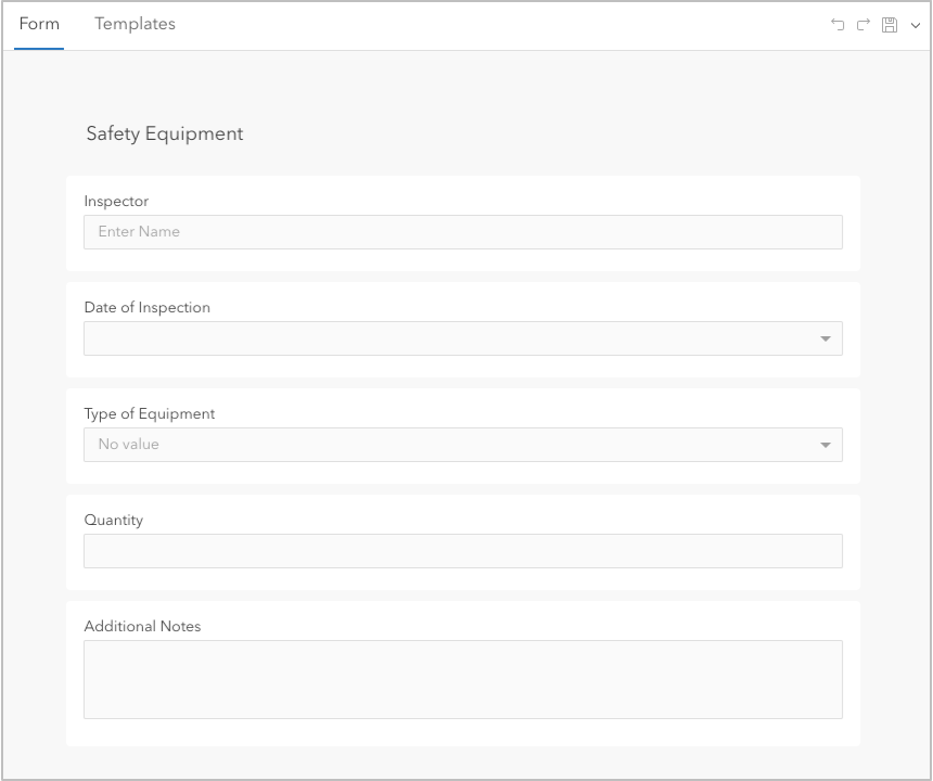 Example of Safety Equipment form Example of Safety Equipment form