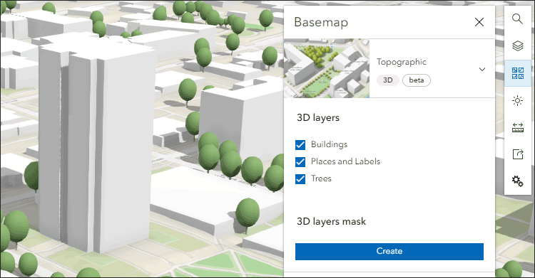 3D basemap in Scene Viewer 3D basemap in Scene Viewer