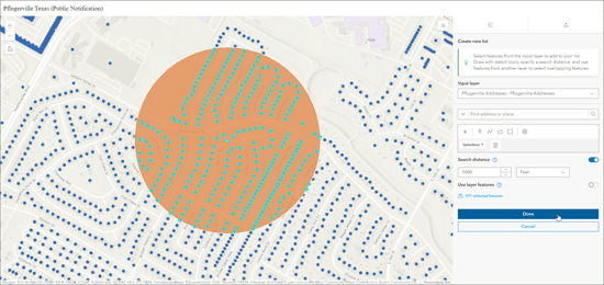 Public Notification ArcGIS Instant App