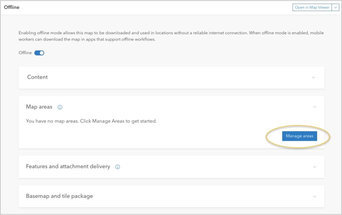 manage offline areas screenshot manage offline areas screenshot