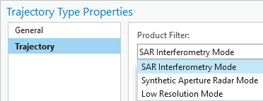 Product Filter options in Trajectory Types Properties page Product Filter options in Trajectory Types Properties page