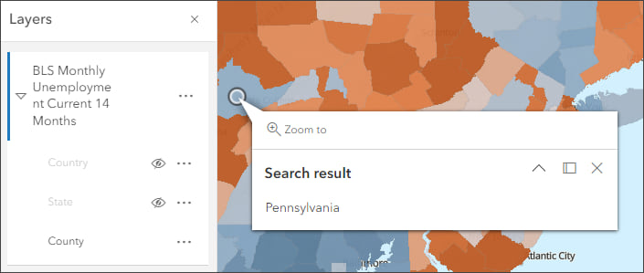 Sublayer visibility using URL parameters