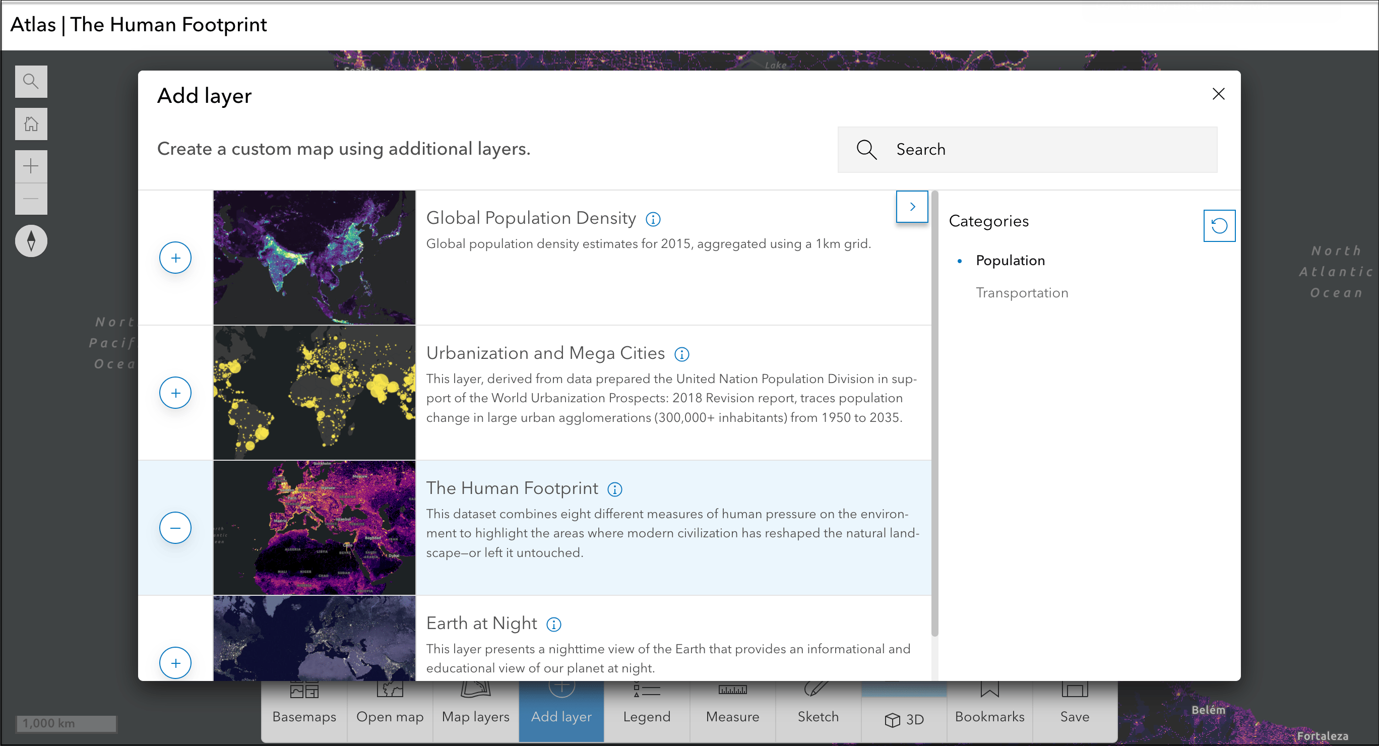 Image of Add layers panel in Atlas