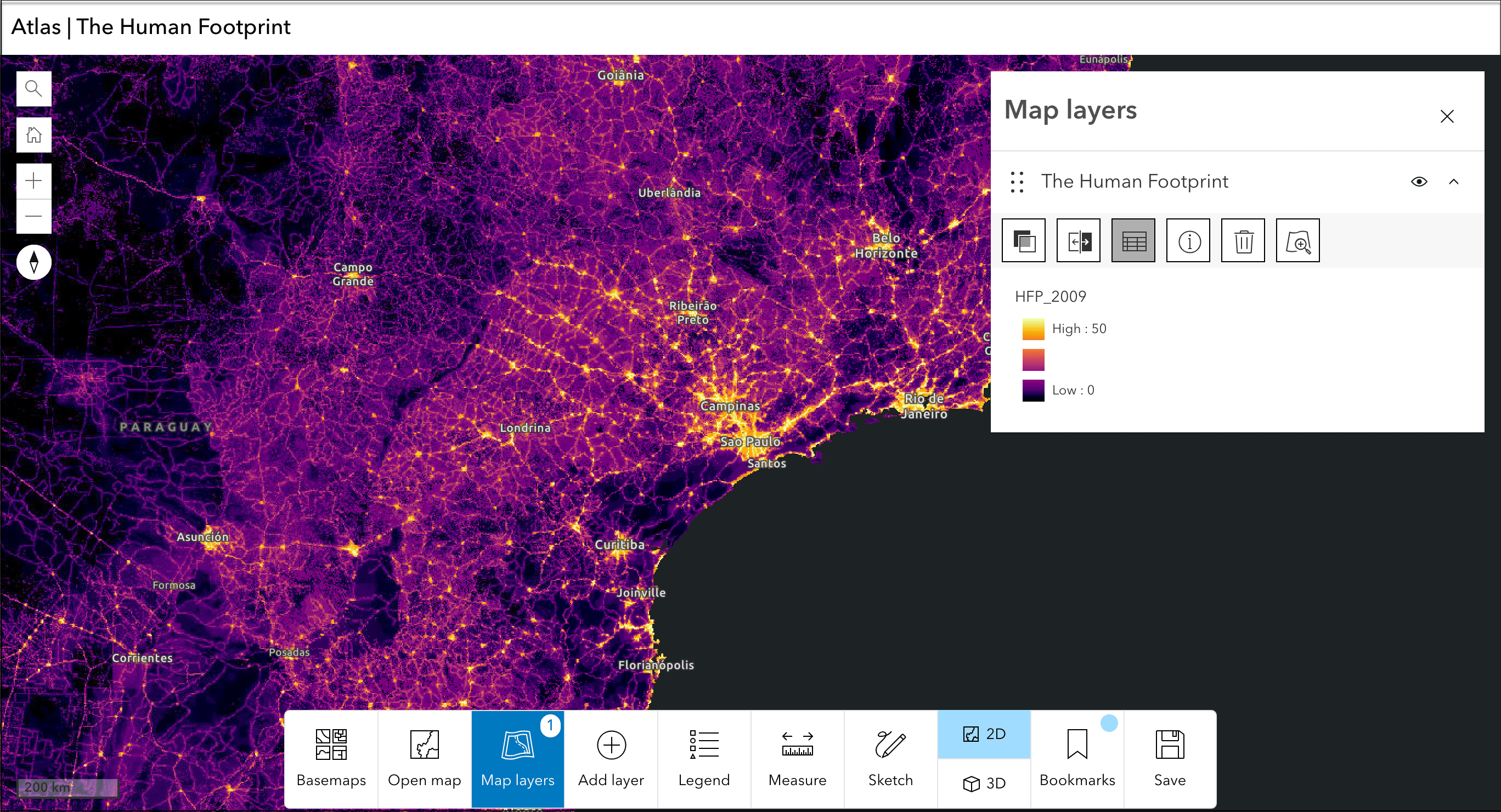 Image of Map layers in Atlas