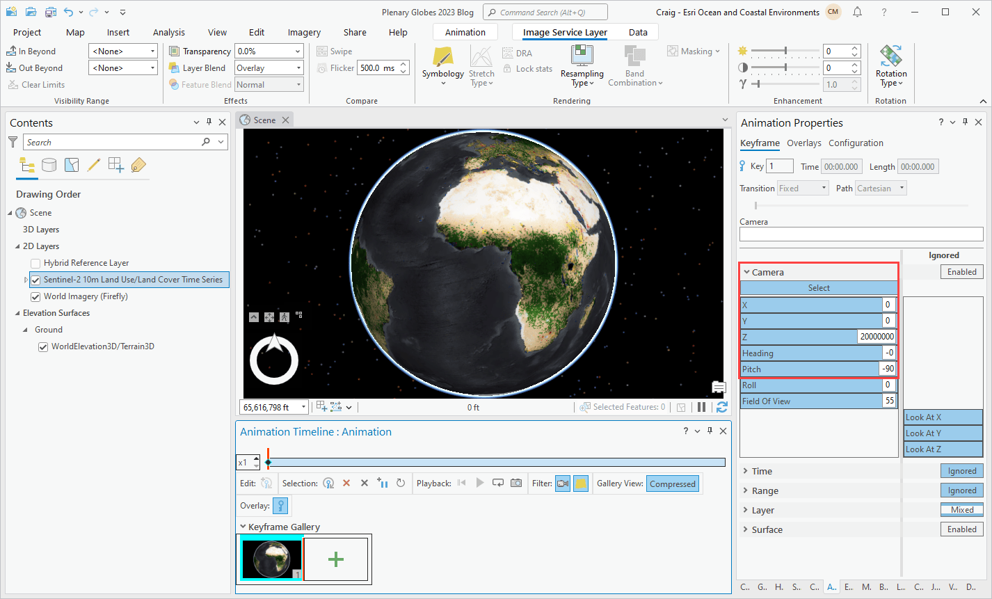 Override animation keyframe camera properties.