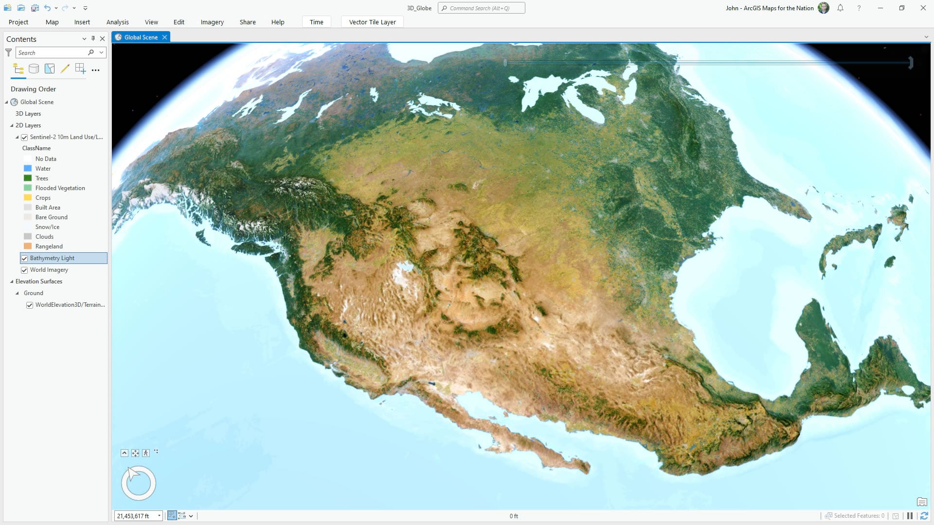 Creating a 3D globe in ArcGIS Pro: bathymetry