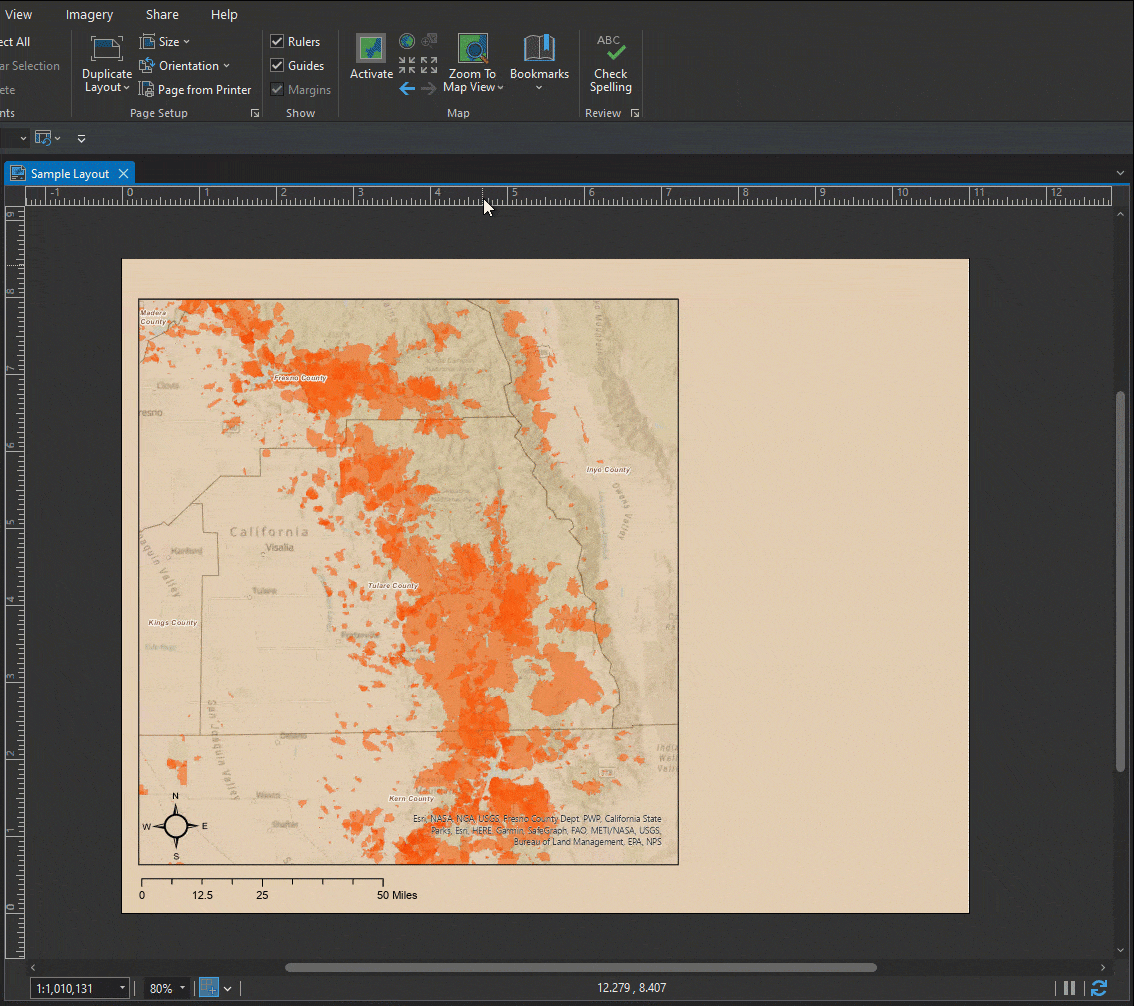 Add multiple guides to a layout at the same time