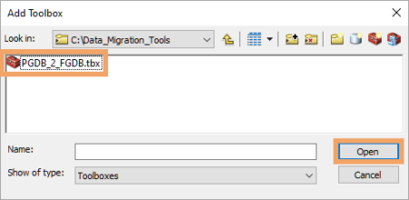 Adding the PGDB_2_FGDB.tbx