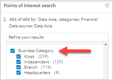 Picture of business category filter