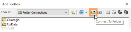 Connect to Folder button located on the Add Toolbox dialog box.