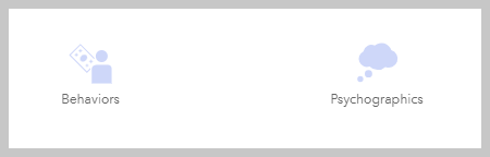 Behaviors and Psychographics data collections found in the data browser