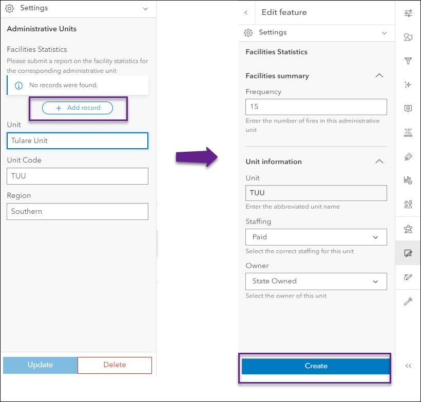Click Add record to get started creating a new record Click Add record to get started creating a new record