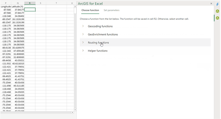 ArcGIS for Excel - Function Builder tool ArcGIS for Excel - Function Builder tool