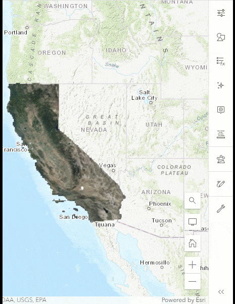 Raster functions in Map Viewer