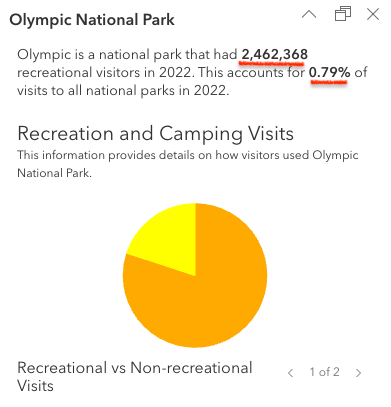 Popup content formatted using the Text function and displayed in an English browser. When Text is used to format numbers, digit separators may be used. The formatting also conforms to the locale of the browser.