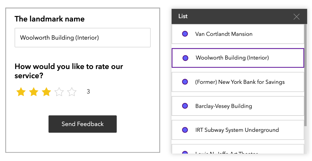 Pass field values from a list