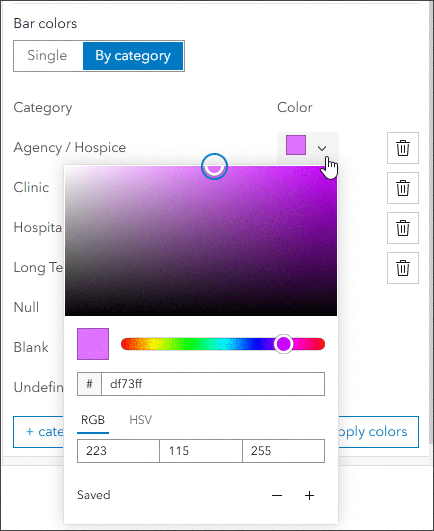 Set bar colors Set bar colors