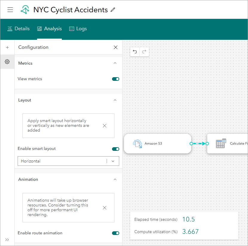 Analytic configuration settings