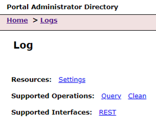 Portal Administrator Directory: Logs