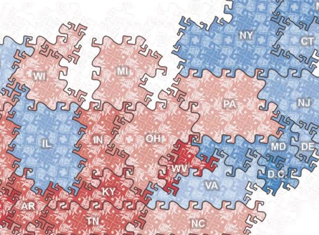 Escher cartogram detail Escher cartogram detail