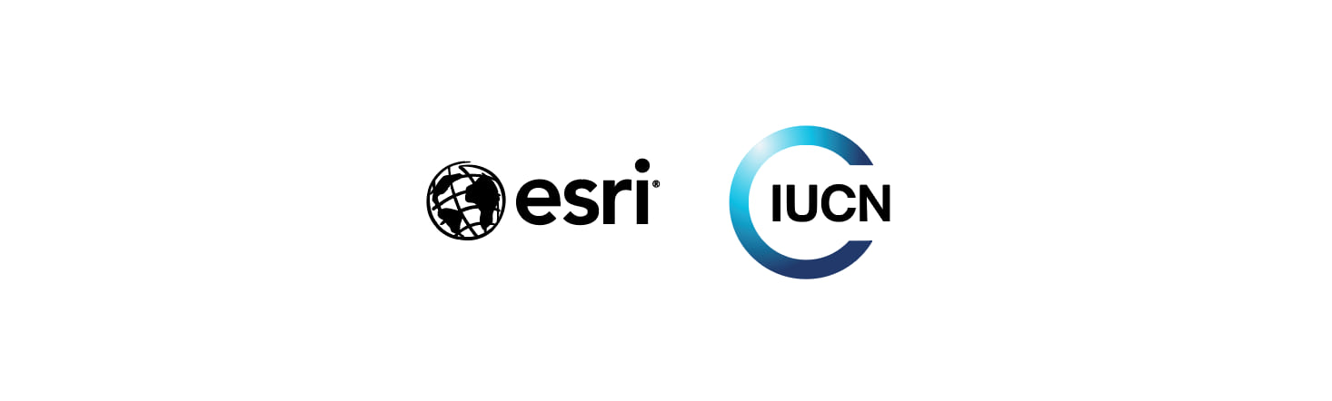 Esri and IUCN logos side by side Esri and IUCN logos side by side