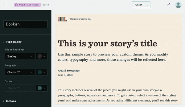 Screen recording of an author importing Google fonts to use in their story.
