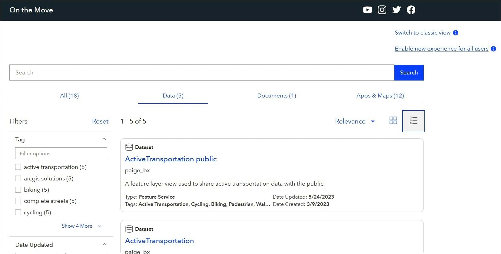 new search view list new search view list