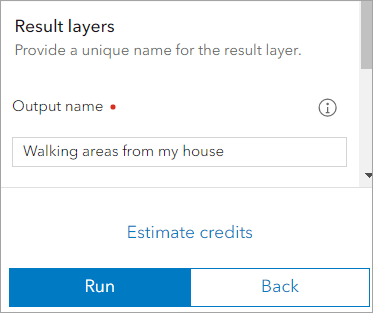 Results layers pane Results layers pane