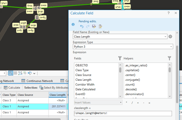 Calculate measure attributes