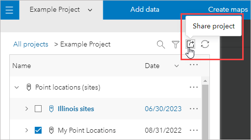 Sharing a project Sharing a project