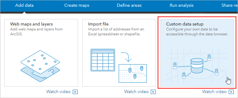 Setting up custom data