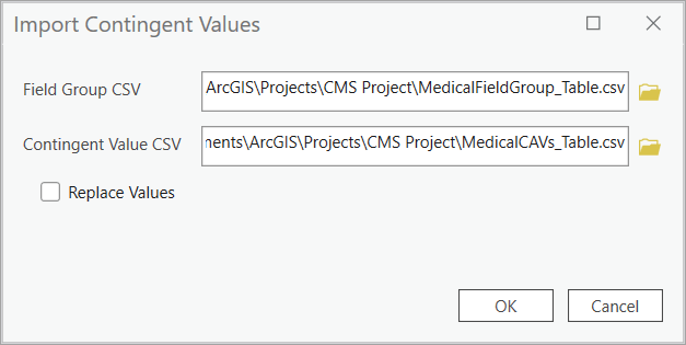 The Import Contingent Values geoprocessing tool